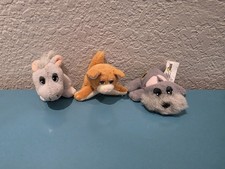 Vintage 90s Mini Pound Puppies Pound Purries Pony Stuffed Plush Toy Lot 2.5"