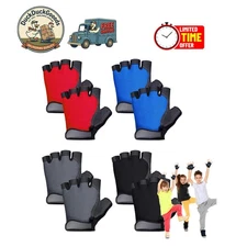 4 Pairs Kids' Fingerless Gloves - Cool Colors for Outdoor Sports & Cycling