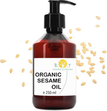 - Huile De Sésame Bio 100% Pure | Pression À Froid | Soin Peau & Cheveux | Massa