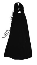 Express Dress Womens Small Black Halter Cutout Strappy Tie Back Maxi Formal