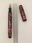 Wahl Oxford Red Marble Fountain Pen 14k Soft Gold Nib Restored — photo 3