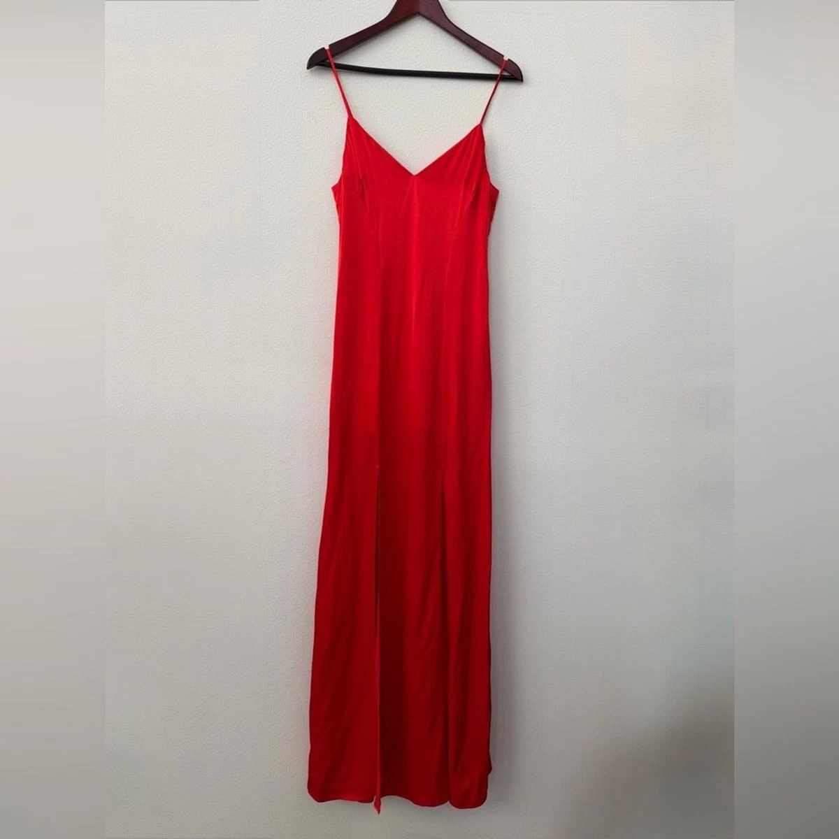 open lace back dress A.B.S By Allen Schwartz Deep Red Ring-Detail Wrap Dress – XS/S main image 0