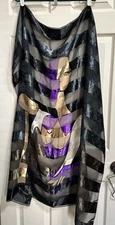 Abstract Women Scarf Shawl Wrap 40” X 42” See Details Fun