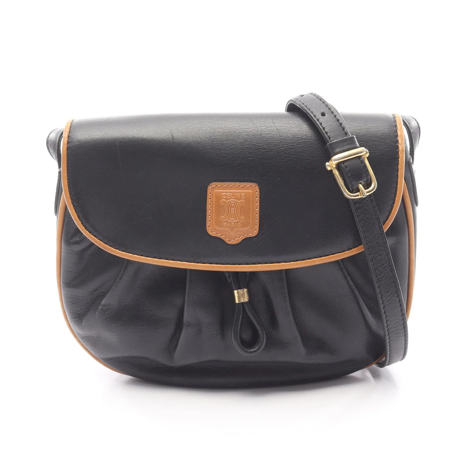 Celine — Celine Shoulder Bag Black Leather #RCB2458