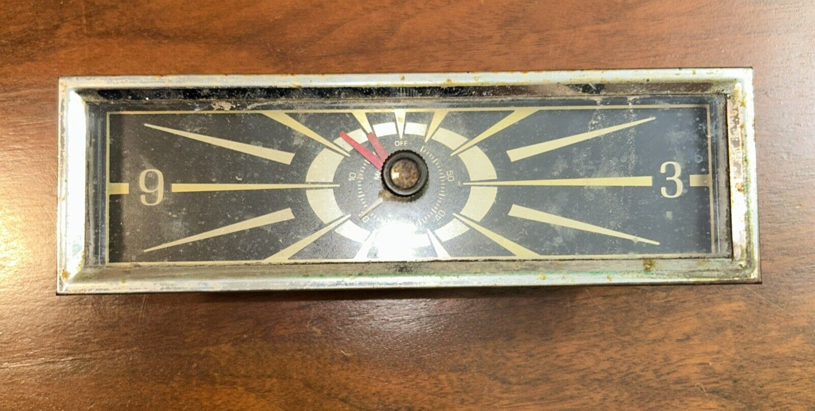 Vtg Range Clock And Timer M003B 3QW 120 VAC MCM Features Range Gold Black Red