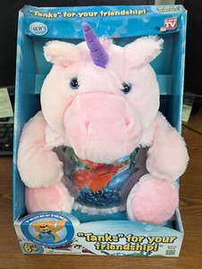 LOT OF 4 - TEDDY TANK MAGICAL UNICORN TANKS FOR YOUR FRIENDSHIP! FISH TANK