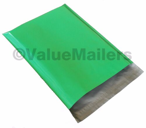 100 9x12 Green Poly Mailers Shipping Envelopes Couture Boutique Quality Bags - Afbeelding 1 van 3