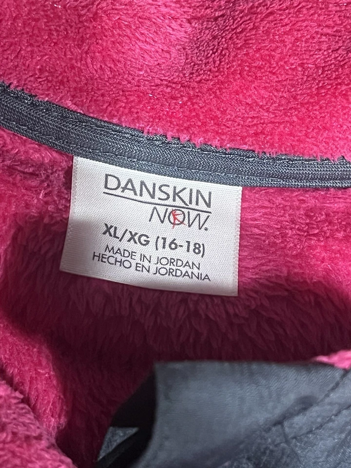 Chaqueta polar con cremallera Danskin Now talla XL (16/18) rosa/gris oscuro para mujer Foto 3 de 4