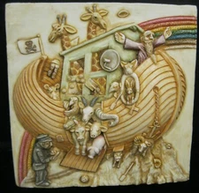 PICTURESQUE TILE FIGURINES HARMONY KINGDOM  NOAH'S PARK THE LOST ARK SIGN NUMBER