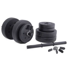 NEW CAP 40 Lb Total Adjustable Vinyl Dumbbell Weight Set FAST SHIP
