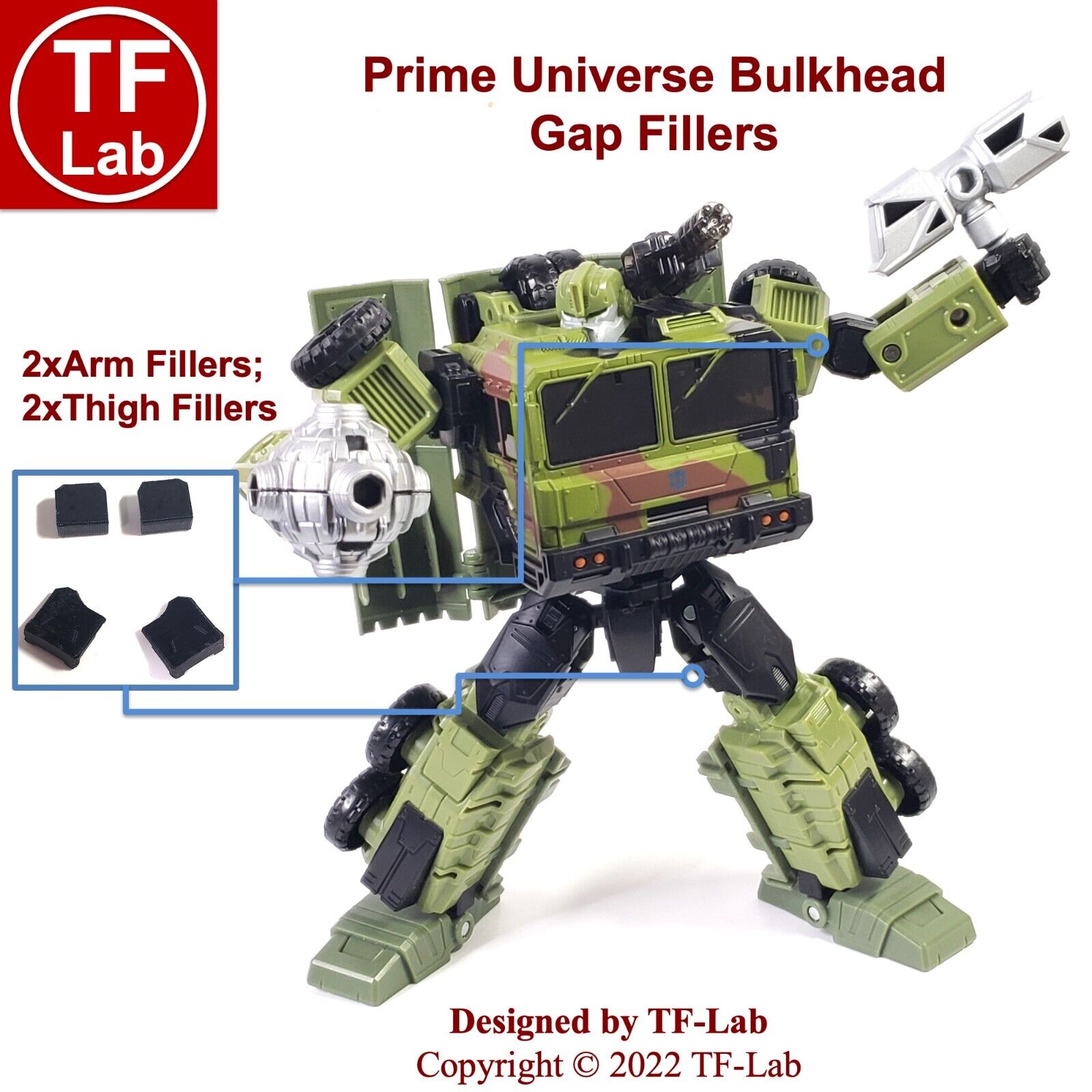 Gap Fillers Upgrade Kit:Transformers Legacy Wreck N Rule Prime Universe Bulkhead