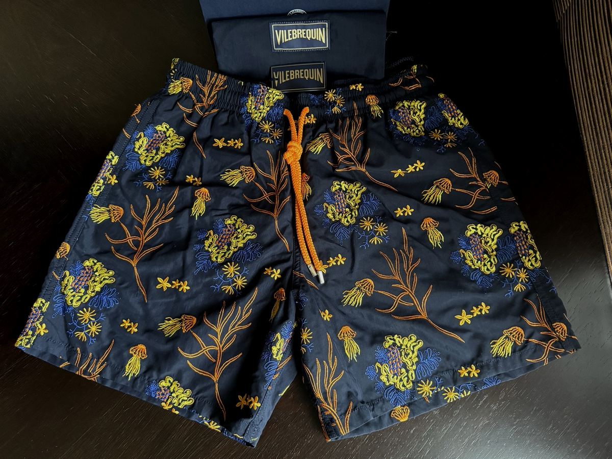 Vilebrequin Mistral Embroidered Medusa Flowers Limited