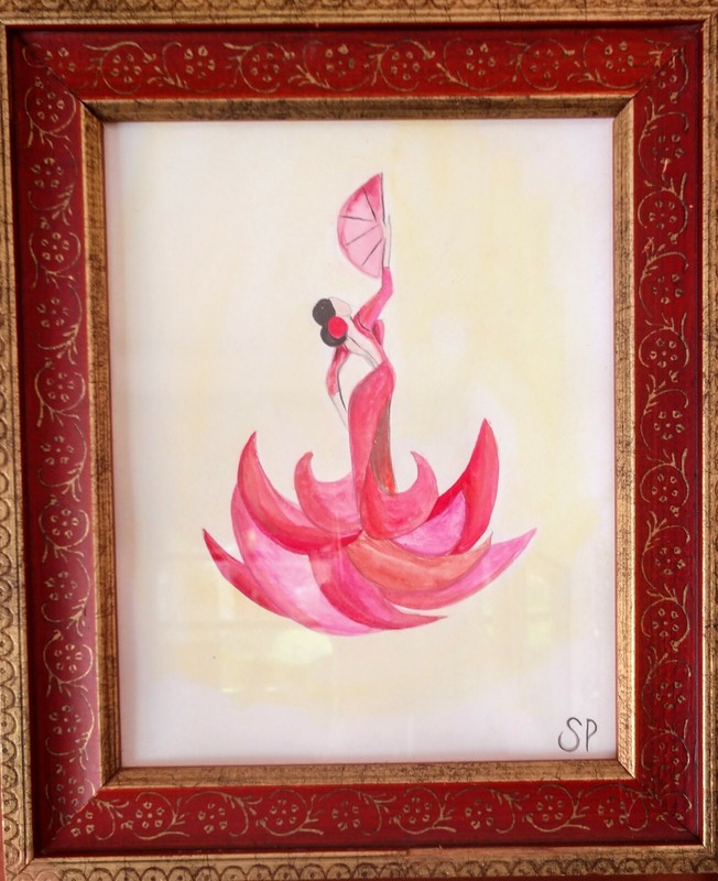 Original art in watercolor on paper, without the frame
