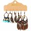 miniature 20  - 3 Pairs/Set Boho Retro  Earrings Tribal Ethnic Hook Drop Dangle Women Jewelry