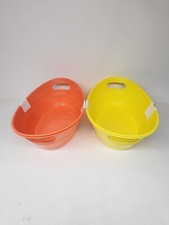 Plastic Organizer Multi-Purpose Small Storage Baskets with Handles 4 Pack