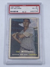 Ted Williams 1957 Topps Baseball #1 Graded PSA 4 VG-EX Boston Red Sox
