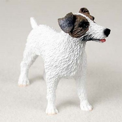 Jack Russell Dog Hand Painted Figurine Resin Collectible Brown