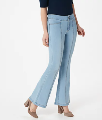 SEMI FLARE DENIM【yilon】 joni-mid-rise-super-flare-