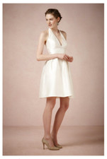 Here Comes The Bride!  Ivory, Size 0, BHLDN  Lovely Classic Halter Style Wedding