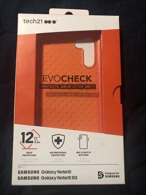 NEW OEM Tech21 Evo Check Mix&Match Case for Samsung Galaxy Note 10 Coral Clear