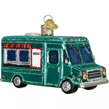 Old World Christmas Food Truck Glass Blown Ornament With OWC Box