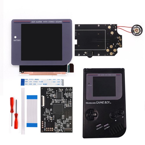 DMG Laminated Q5 Larger Display IPS screen Kits+Pre-cut Shell For Gameboy GB DMG - Picture 11 of 29