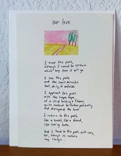 Vintage Blue Mountain Arts "Tending To The Path Of Our Love" Greeting Card