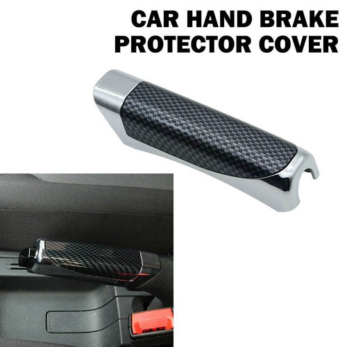 Universal Black Carbon Fiber Car Hand Brake Cover Protector Trim Car Accessories - Picture 10 of 14