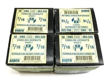 Papco 7/16" Hear Treated Conelok Locknuts, Box of 50, 063-520 [Lot of 4] NOS