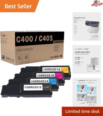 Xerox VersaLink C400/C405 High-Yield Toner Set - 5000 Pages, Easy Installation