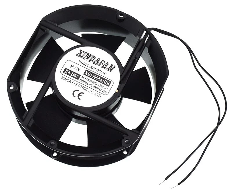 Xinda Lüfter, 172 x 150 x 50 mm, Kugellager, Ventilator, 255 m³/h, 230 V / 50 Hz - Bild 2 von 4