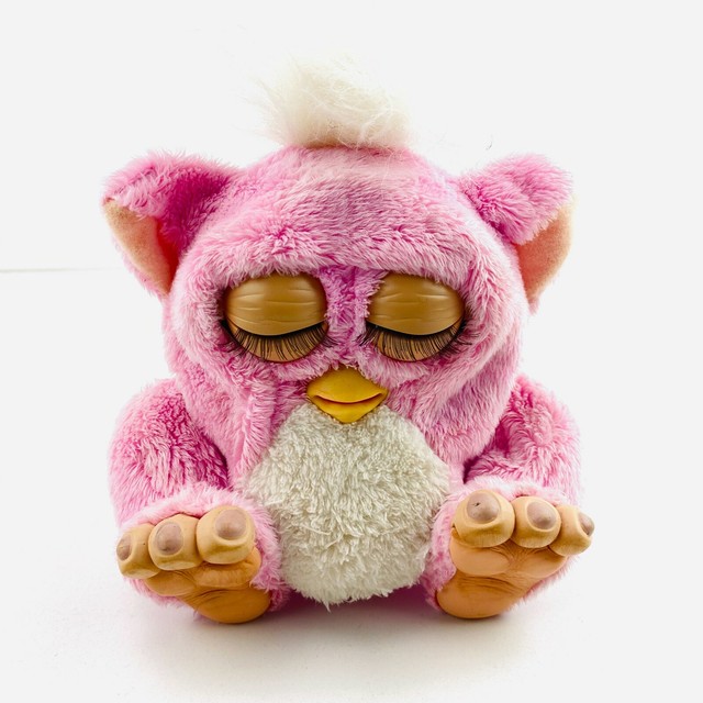 pink and white furby