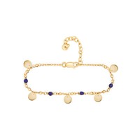 Cai Armband 925 Silber Vergoldet PläTtchen Lapislazuli Modern Damen Neu Cai