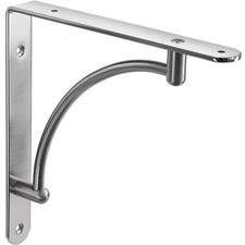 Garderoben Konsole Wand Regalkonsole Edelstahl Optik 40 kg Wand-Garderobe silber