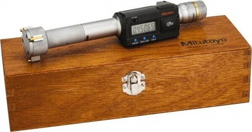 Mitutoyo 1.2" to 1.6", IP65, TiN Finish, Electronic Inside Micrometer 0.00005...