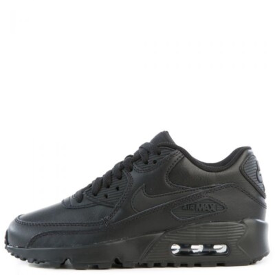 Nike Air Max 90 Black Leather 833412-001 Mens Size 7Y/ Womens Size