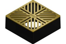 USA Made - Sinnov - 6" x 6" Premium Brass Outdoor Modern Paver Size Drain Gra...