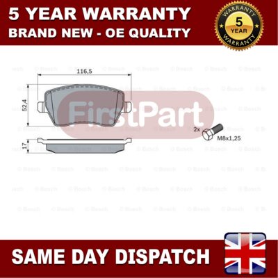 Fits Clio Kangoo Captur Micra Note Duster Firstpart Front Brake Pads Set