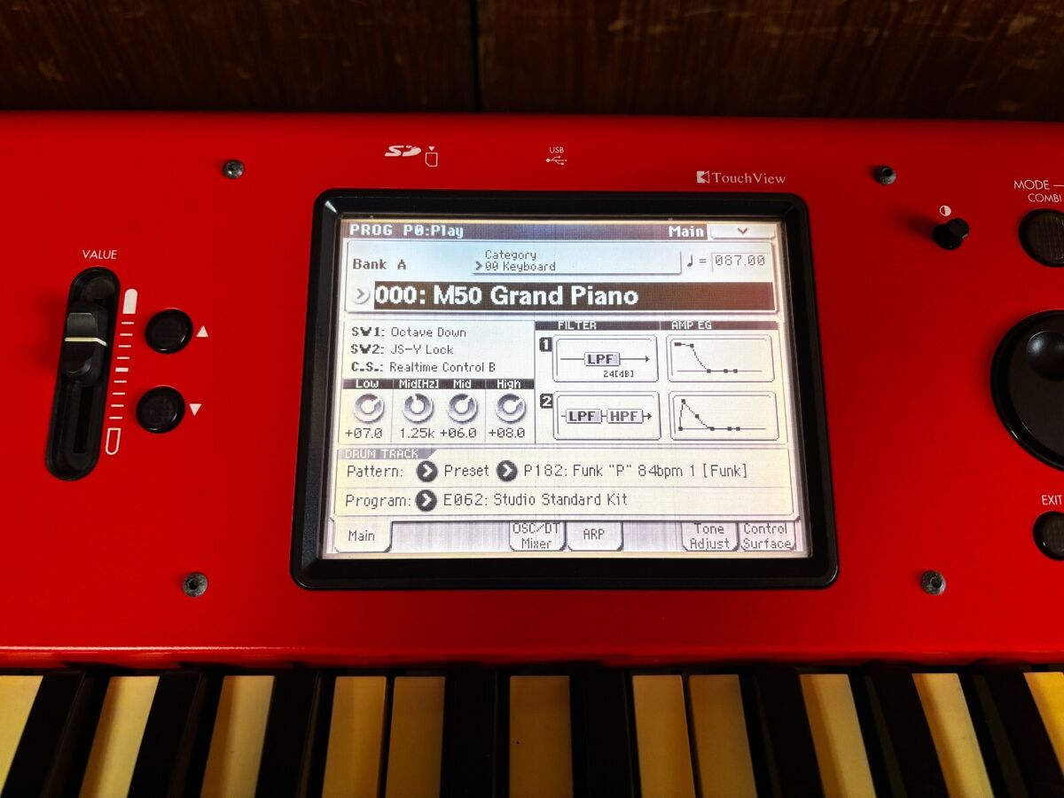 KORG M50-61 61-Key Compact Music Workstation RED Limited KORG M50-61 61-Key Compact Music Workstation RED Limited