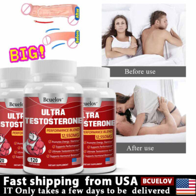 Testosteroe Booster - Increase Energy, Muscle Strength Growth 60 To 120Capsules