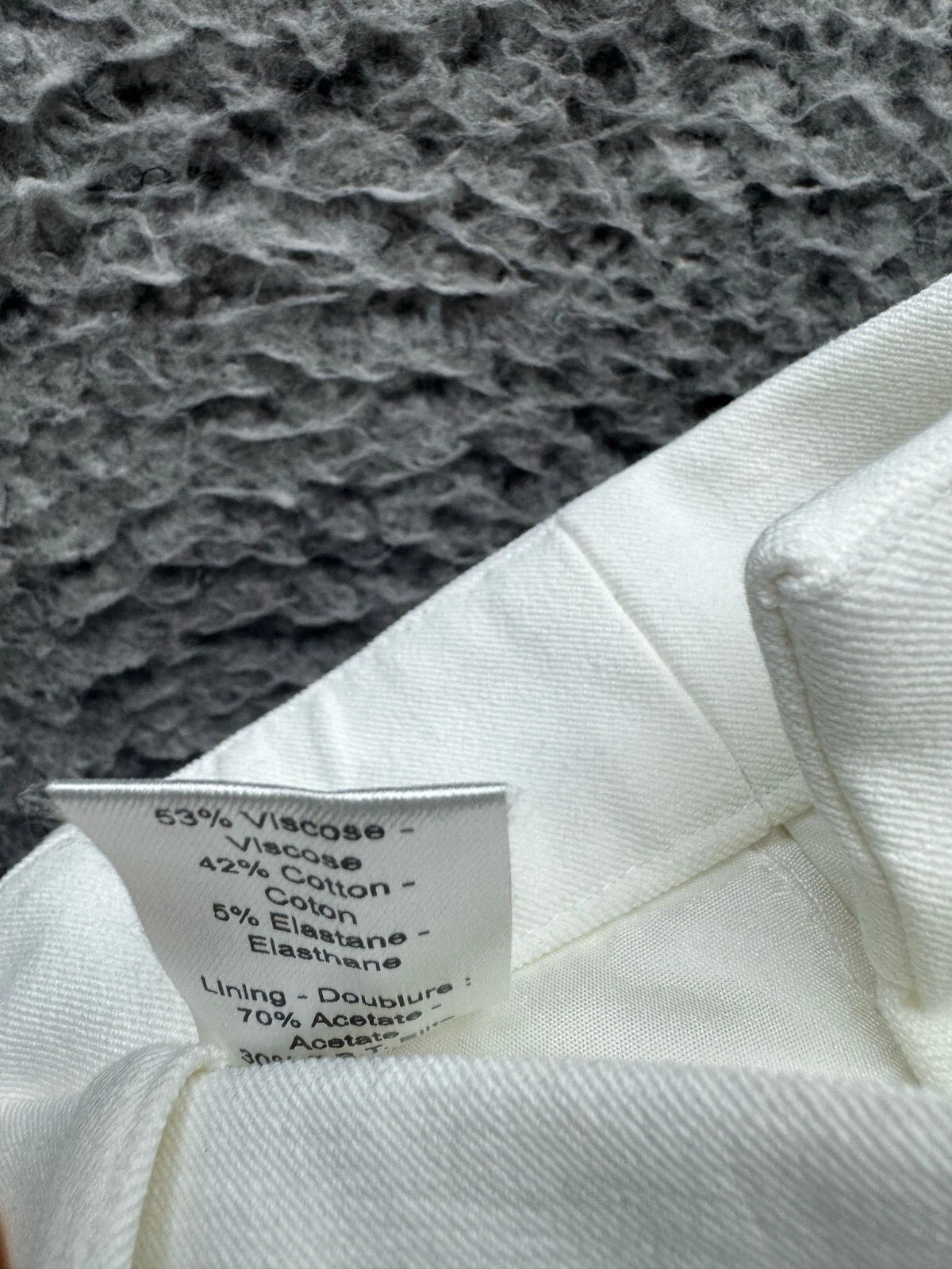 OFF WHITE Joseph Rocket Gabardine pantaloni svasati elasticizzati bianco sporco donna taglia 38 nuovi con etichette $320