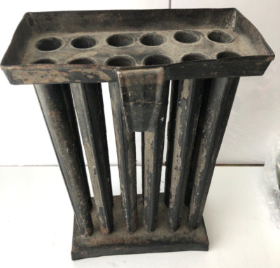 6-Piece Sugar Mold Candle Holder Set – Primitive Tin Cup Votives With Candles – Rustic, Naive Style 4 thumbnail image