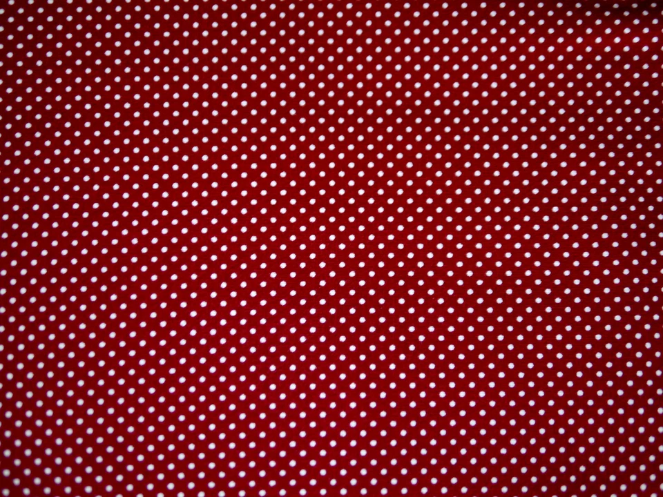 Baumwollstoff Kleiderstoff Tupfen Punkte gepunktet Kombistoff Dots weinrot-weiß - Bild 3 von 4