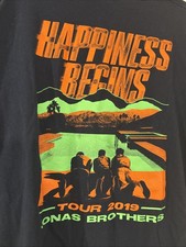 The Jonas Brothers 2019 Tour Happiness Begins T-Shirt 2XL Navy Blue Long Sleeve