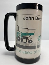 Rare Vintage John Deere Harvester Works Thermo-Serv Insulated Mug Made in USA
