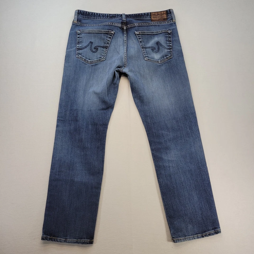 Pantalones de mezclilla AG Adriano Goldschmied para hombre 36x32 azul graduado lavado oscuro a medida Foto 3 de 4