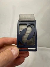 GRIP6 BELT CURVED NATURALIST SALMON FISH / GUNMETAL GRAY 1.5 INCH WIDE