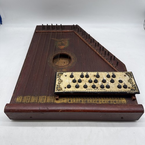Antike USA Gitarre Zither Corp Amerikanische Mandoline Harfe Stil B um 1900 - Bild 11 von 23