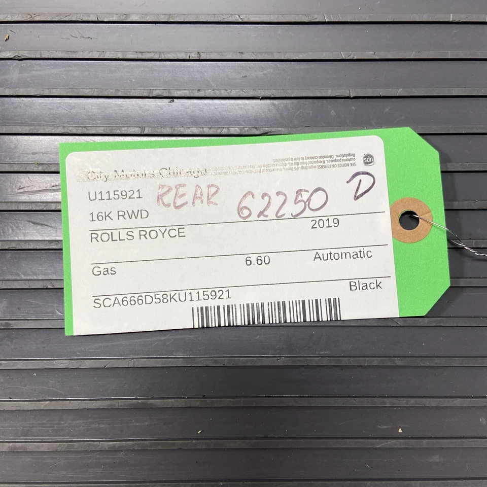 Alfombra trasera Rolls Royce Dawn 2017-2023 alfombrilla negra genuina OEM NOTE Foto 2 de 4