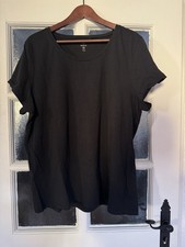 THE BASICS Damen T-Shirt Gr. XXL Schwarz Kurz...